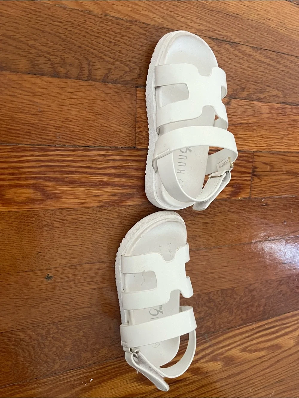 Roxy White Kids Strap Sandals